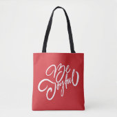 Elegant Be Joyful Holiday Design Tote Bag (Voorkant)