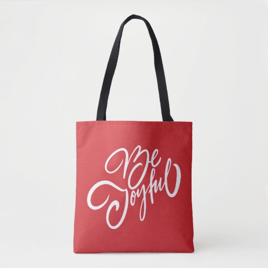 Elegant Be Joyful Holiday Design Tote Bag (Voorkant)