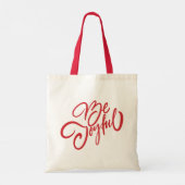 Elegant Be Joyful Holiday Design Tote Bag (Achterkant)