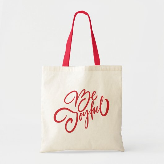 Elegant Be Joyful Holiday Design Tote Bag (Voorkant)