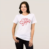 Elegant Be Joyful Holiday Design Tri-Blend Shirt (Voorkant volledig)