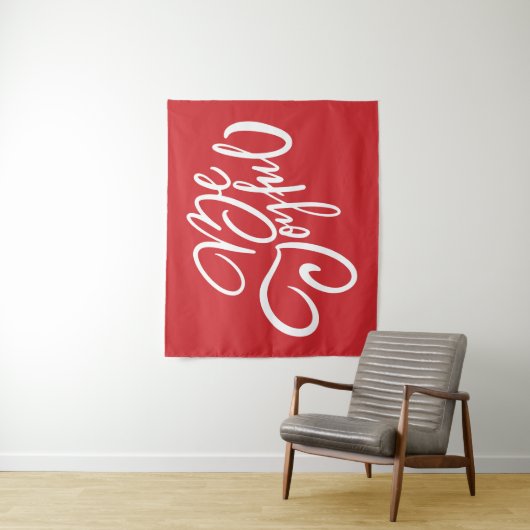 Elegant Be Joyful Holiday Design Wandkleed (In situ)