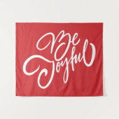 Elegant Be Joyful Holiday Design Wandkleed (Voorkant (horizontaal))