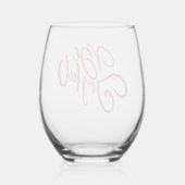 Elegant Be Joyful Holiday Design Wijnglas Zonder Voet (Achterkant)