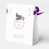 Elegant Be My Bridesmaid  Paarse Bloemen Bedankdoosjes (Achterkant)