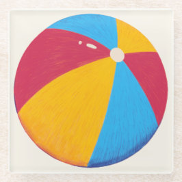 Elegant Beach Ball Glass Onderzetter Glazen Onderzetter