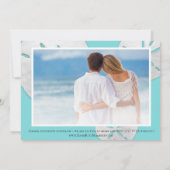 Elegant Beach Blauwgroen White Sand Dollars Foto Save The Date (Achterkant)