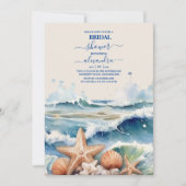 Elegant Beach Blue Ocean Vrijgezellenfeest Kaart (Voorkant)