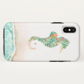 Elegant Beach Botanisch Seahorse Case-Mate iPhone Case (Achterkant (horizontaal))