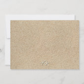 Elegant Beach Bridal Shower Invitation white Kaart (Achterkant)