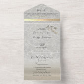Elegant Beach bruiloft in één uitnodiging (Binnen)