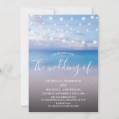 Elegant Beach bruiloft Kaart (Voorkant)
