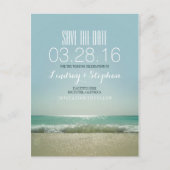 Elegant Beach Bruiloft Save the Date Aankondigingskaart (Voorkant)