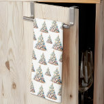 Elegant Beach Christmas Theedoek<br><div class="desc">Get into the holiday spirit with this festive Christmas kitchen towel featuring a repeating pattern of Christmas trees made of shells and starfish. Perfect for bringing beachy holiday vibes into your kitchen, this towel is a fun and practical choice for anyone living in tropical places like Florida, Hawaii, or the...</div>