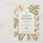 Elegant Beach Coastal Rehearsal Dinner Kaart (Voorkant / Achterkant)