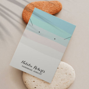 Elegant Beach Colors Jewelry Earning Display Visitekaartje