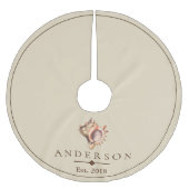 Elegant Beach Conch Seashell | Gepersonaliseerd Kerstboom Rok (Voorkant)