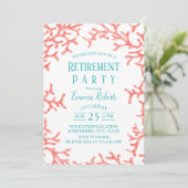 Elegant Beach Coral Reef Starfish Retirement Kaart (Staand voorkant)