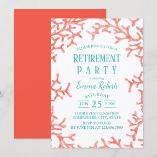 Elegant Beach Coral Reef Starfish Retirement Kaart