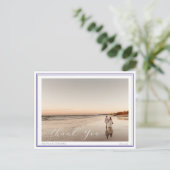 Elegant Beach Destination Nautical Wedding Photo Briefkaart (Staand voorkant)