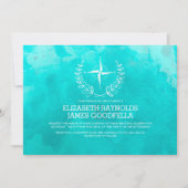 Elegant Beach Destination Wedding Invitations Kaart (Voorkant)