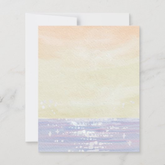 Elegant Beach Destination Wedding Save the Date (Achterkant)