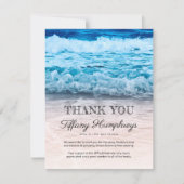 Elegant Beach Funeral Bedankkaart (Voorkant)