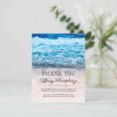 Elegant Beach Funeral Bedankkaart (Staand voorkant)