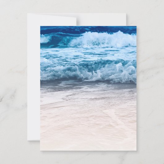 Elegant Beach Funeral Bedankkaart (Achterkant)