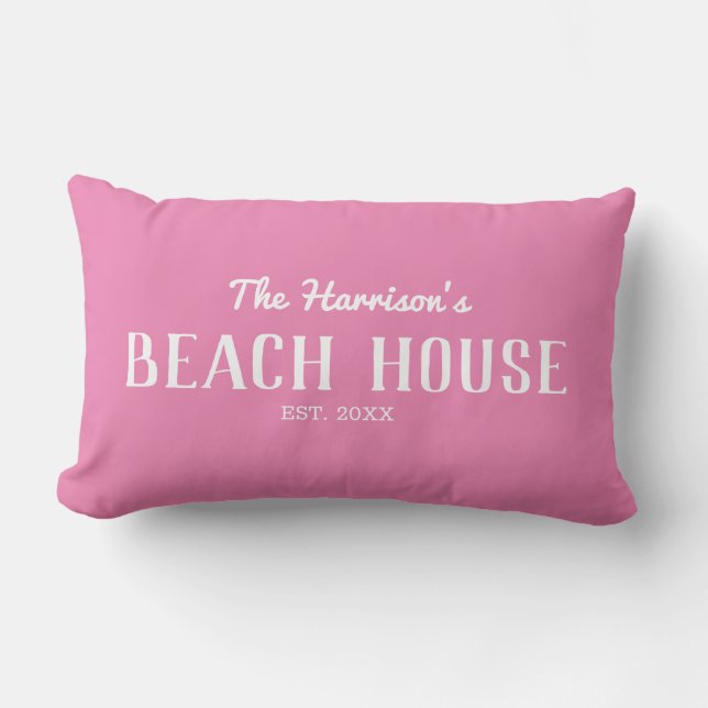 Elegant Beach House Lumbar Pillow Kussen (Voorkant)