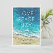 Elegant Beach-kerstfeestkaart Feestdagenkaart (Staand voorkant)