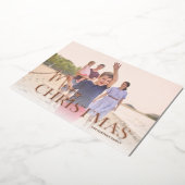 Elegant Beach kerstgroet Folie Feestdagenkaart (Gedraaid)