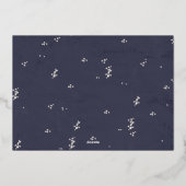 Elegant Beach kerstgroet Folie Feestdagenkaart (Achterkant)