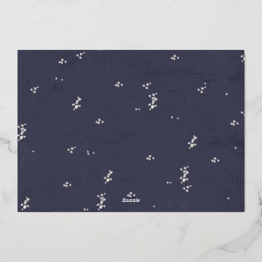 Elegant Beach kerstgroet Folie Feestdagenkaart (Achterkant)