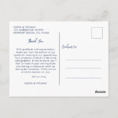 Elegant Beach Modern class Weddenschap Foto bedank Briefkaart (Achterkant)