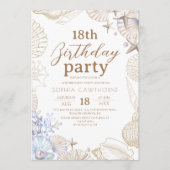 Elegant Beach Party ⎮Sea 18th Birthday Kaart (Voorkant)
