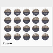 Elegant Beach Puka Shells Hawaiian Wedding Favor Ronde Sticker (Vel)
