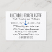 Elegant Beach Real Estate Visitekaartje (Achterkant)