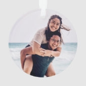 Elegant Beach Sand Dollar Foto eerste kerstmis Ornament (achterkant)