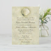 Elegant Beach Seashell 5x7 Weddenschap Kaart (Staand voorkant)