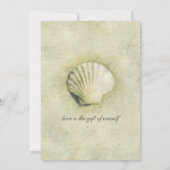 Elegant Beach Seashell 5x7 Weddenschap Kaart (Achterkant)
