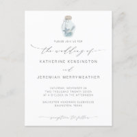 Elegant Beach Seashell Modern Calligraphy Wedding