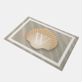 Elegant Beach & Seashell Monogram Deurmat (Schuin)