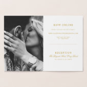 Elegant Beach Seashell Weddenschap Foto Folie Kaarten (Binnen)