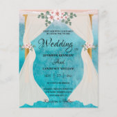 Elegant Beach Seaside Tulle Arbor foto bruiloft (Voorkant)