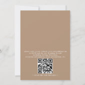 Elegant Beach Simple Minimalist QR Code Wedding Kaart (Achterkant)