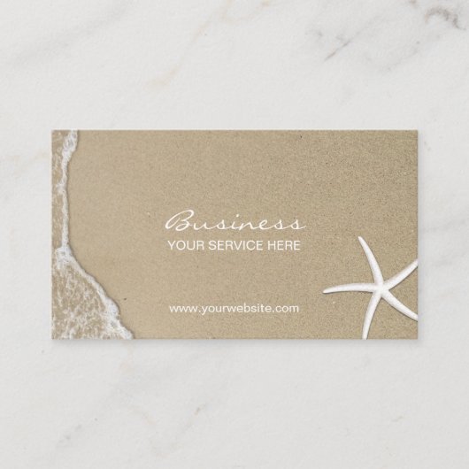 Elegant Beach & Starfish Appointinder Afsprakenkaartje (Voorkant)