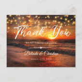 Elegant Beach String Lights Summer Dank u Briefkaart (Voorkant)