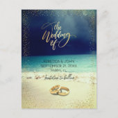 Elegant Beach Summer Wedding Briefkaart (Voorkant)