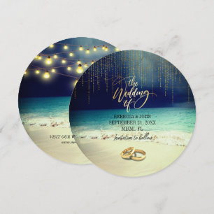 Elegant Beach Summer Wedding Kaart